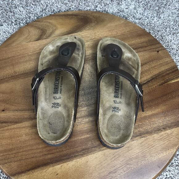 Birkenstock Gizeh Regular Fit Birko Flor Thong Flip Flop Size 36 / L5 Sandals - Picture 7 of 10